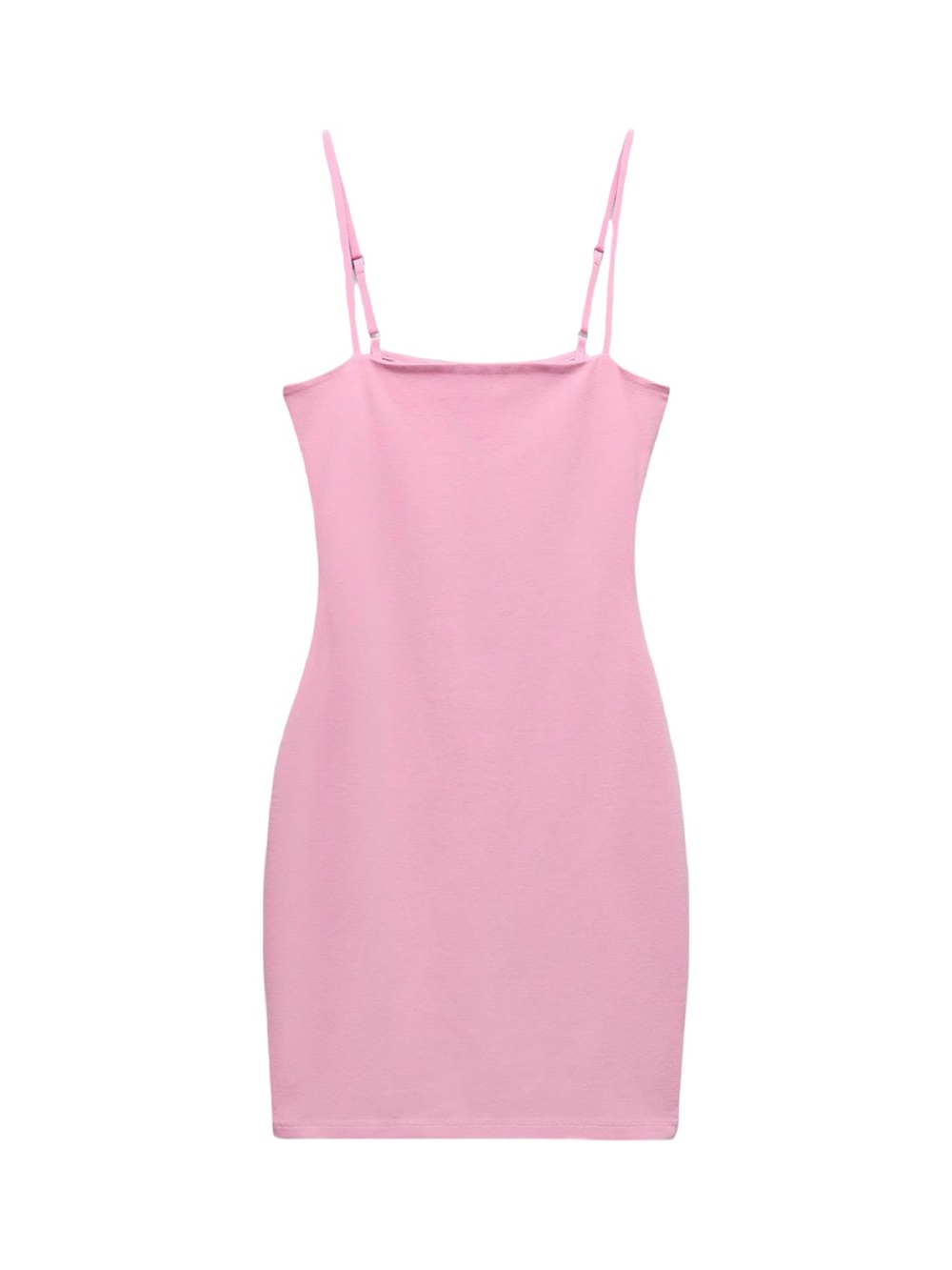 Zara Fuchsia Pink Bodycon Mini Dress Adjustable Straps Size M